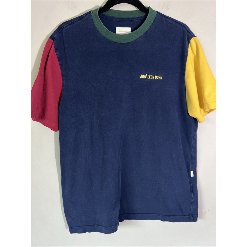 Aime Leon Dore Color Block Logo Heavyweight T-Shirt Tee Men's M
